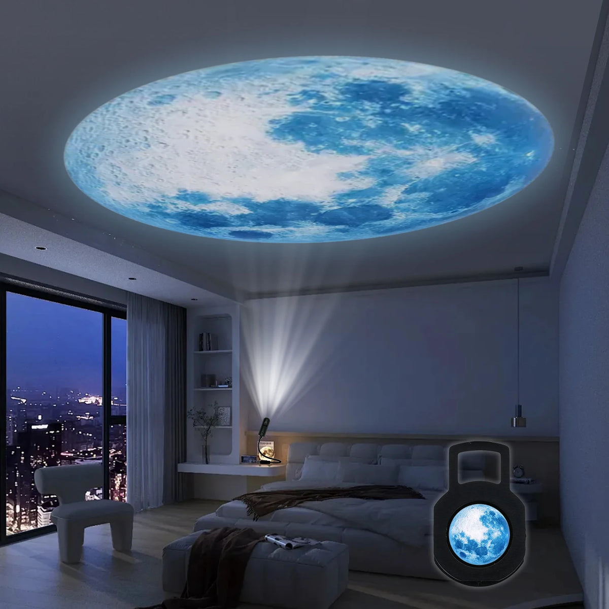 Lampe de chevet bleu