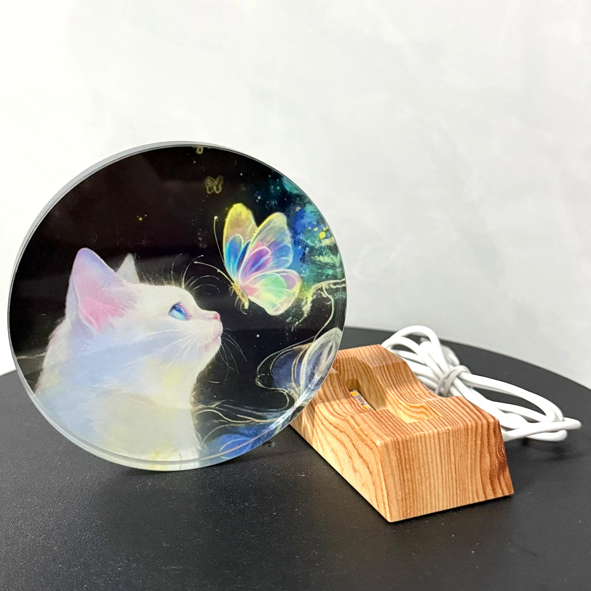 Lampe de chevet en verre