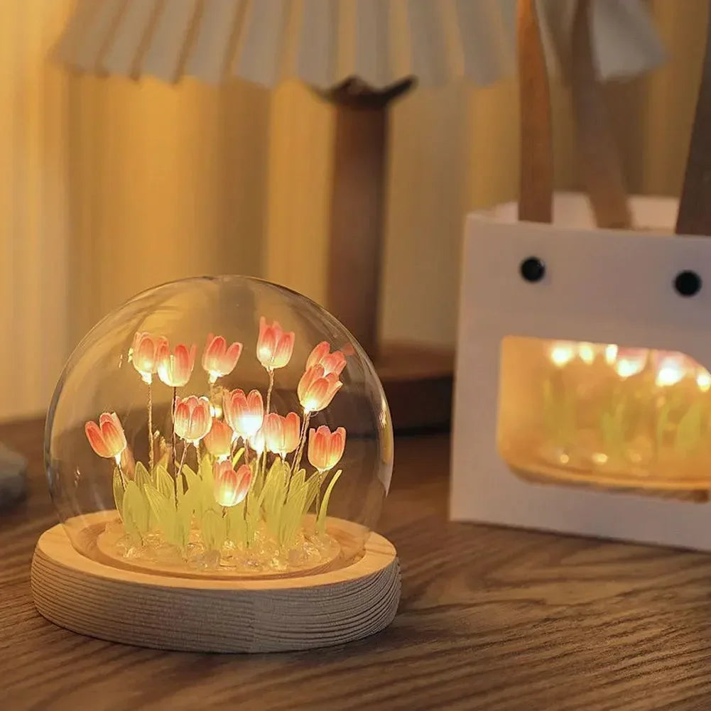 Lampe de chevet tulipe à poser