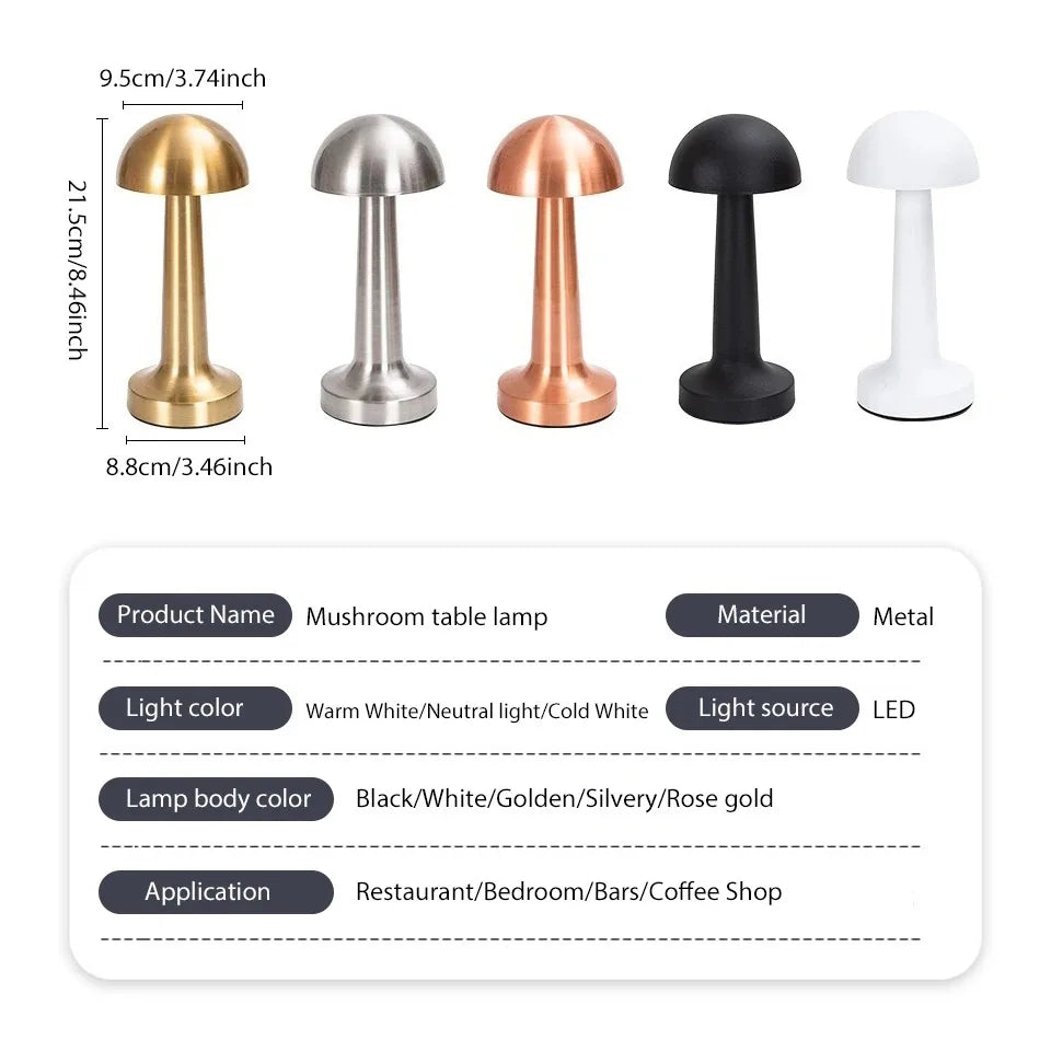 Lampe de chevet chrome