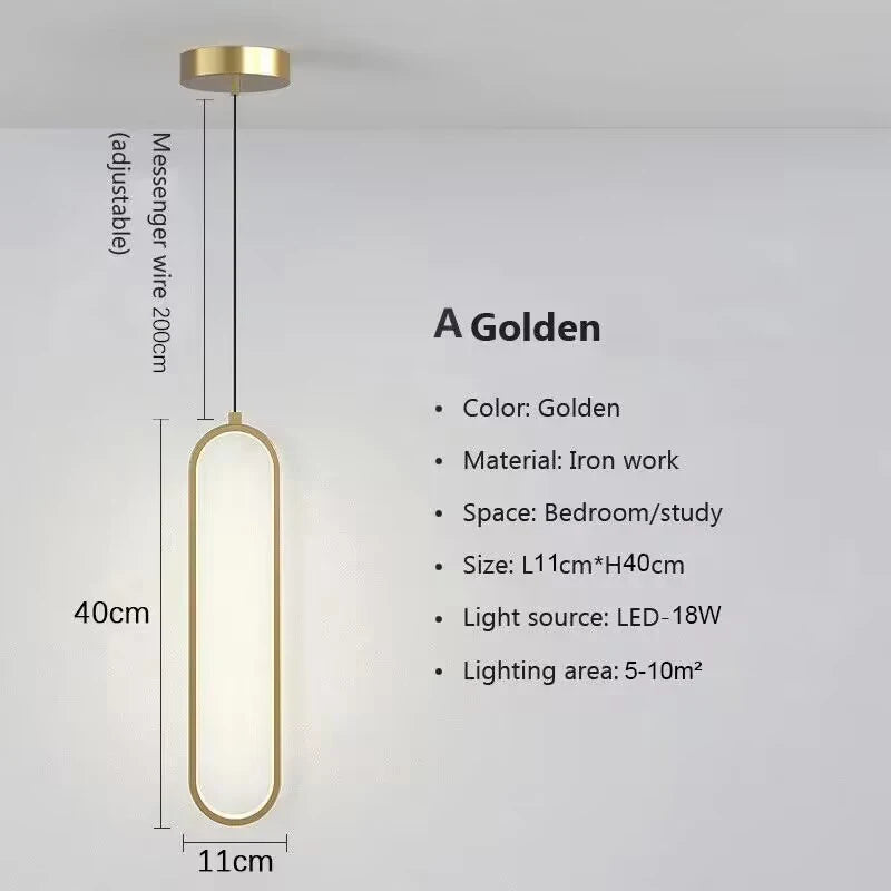 Lampe de chevet suspendue