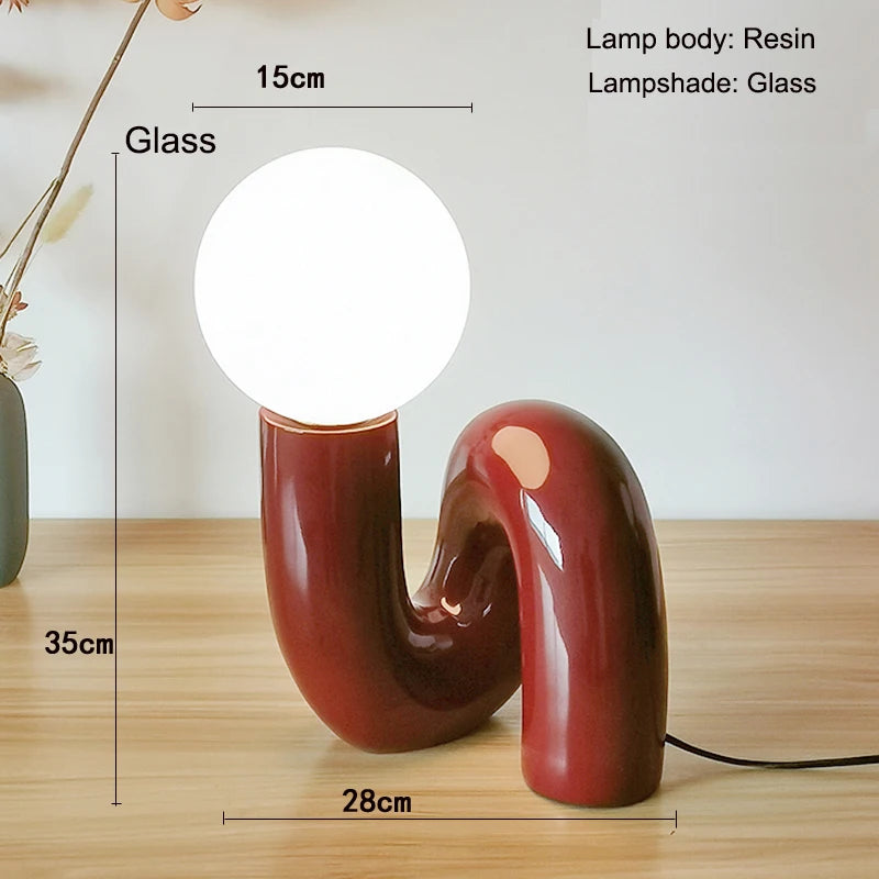 Lampe de chevet bordeaux