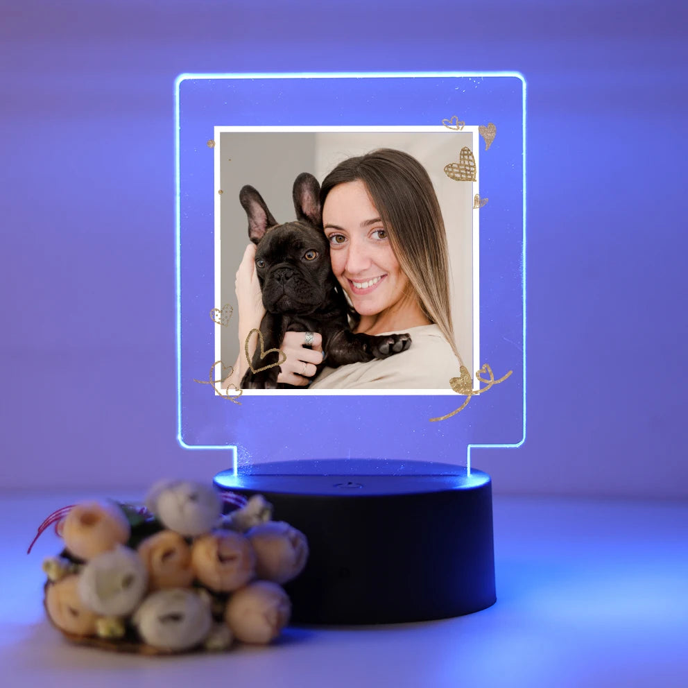 Lampe de chevet personnalisée photo
