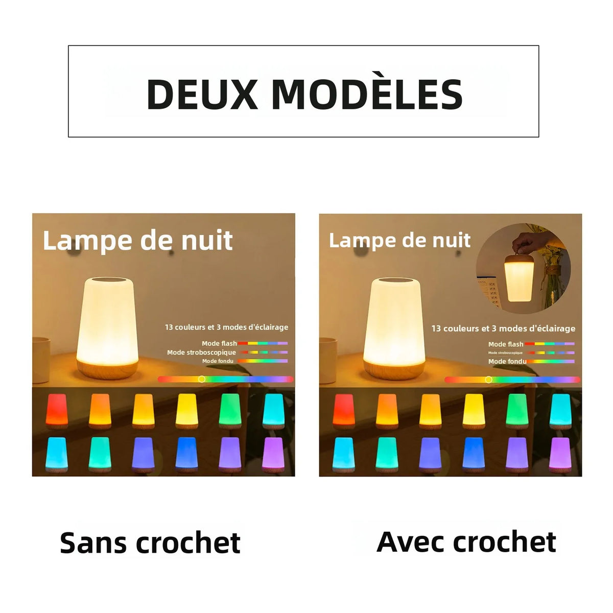Lampe de chevet tactile