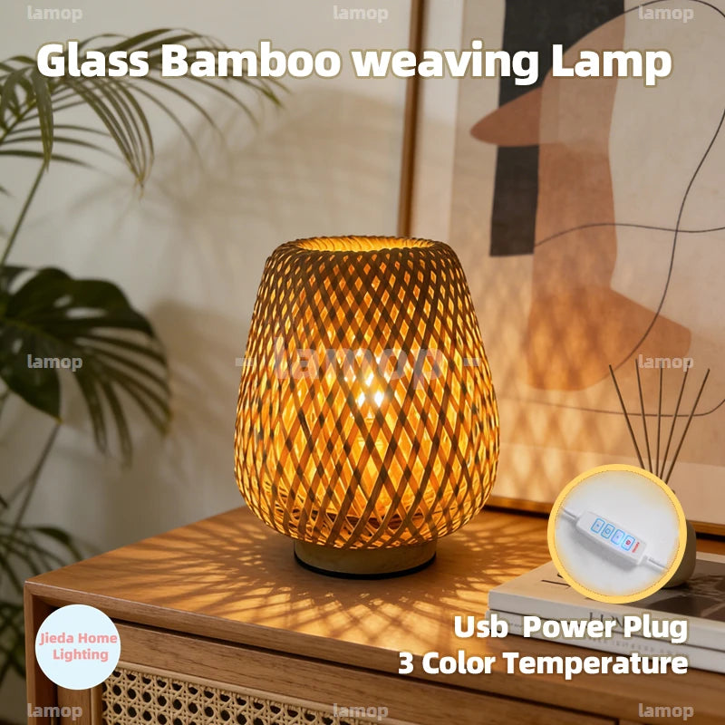 Lampe de chevet bambo