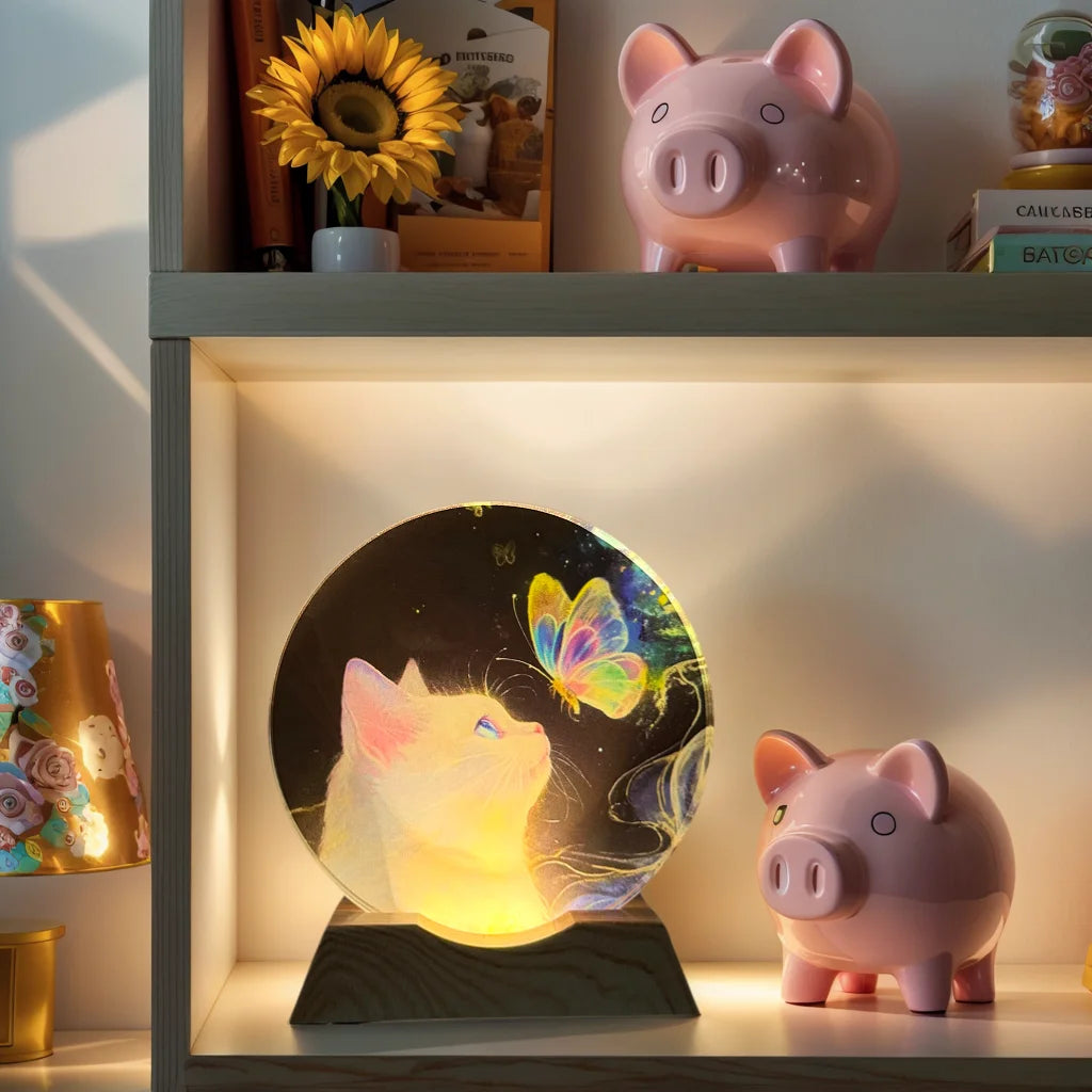 Lampe de chevet en verre
