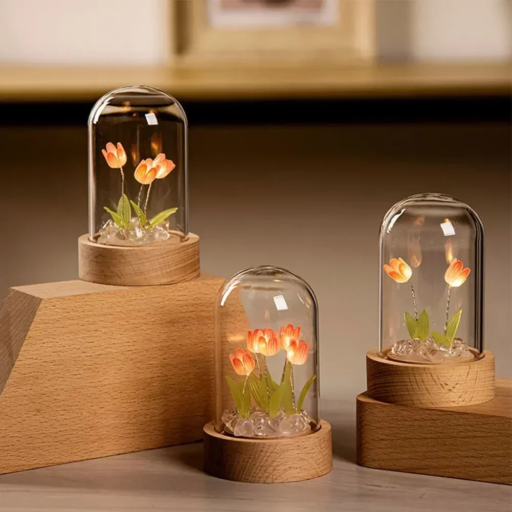Lampe de chevet tulipe à poser