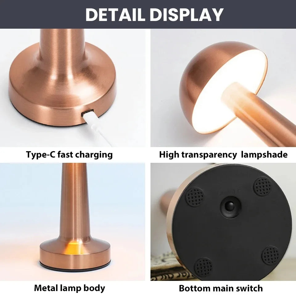 Lampe de chevet chrome