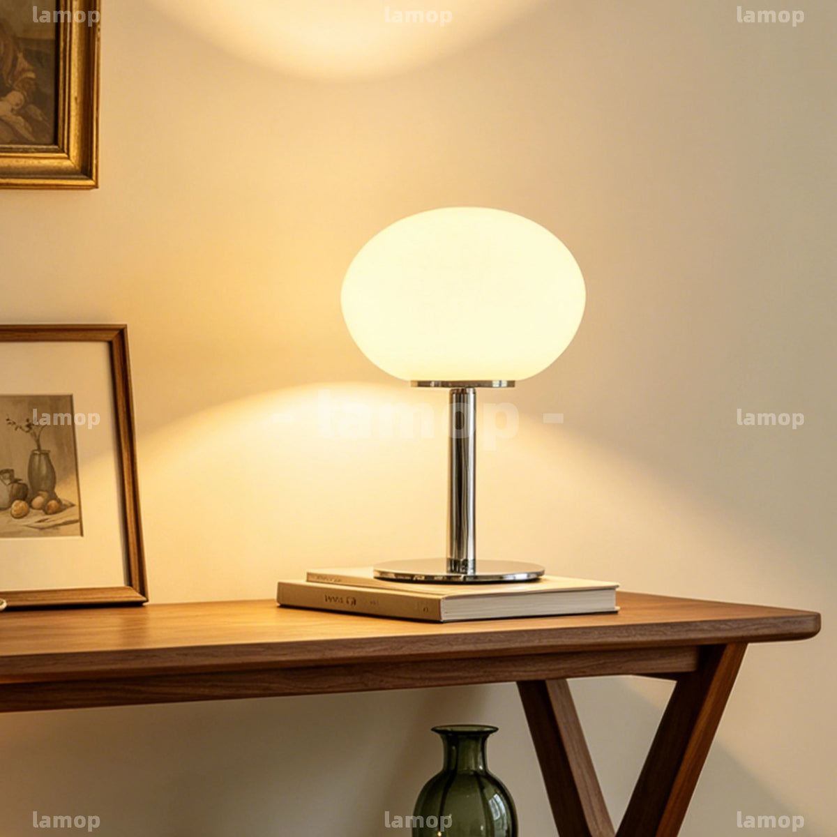 Lampe de chevet jaune