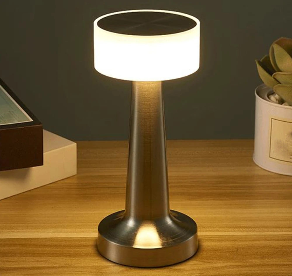 Lampe de chevet argenté