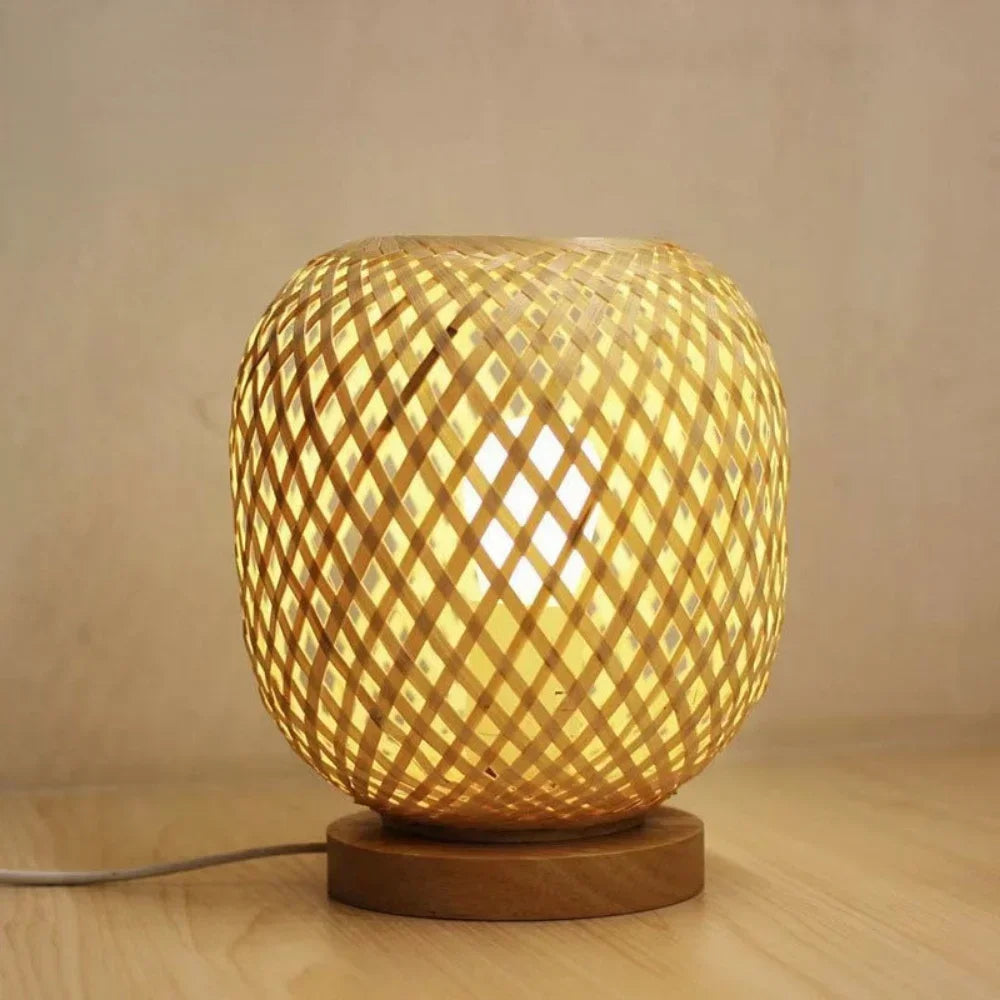 Lampe de chevet cannage