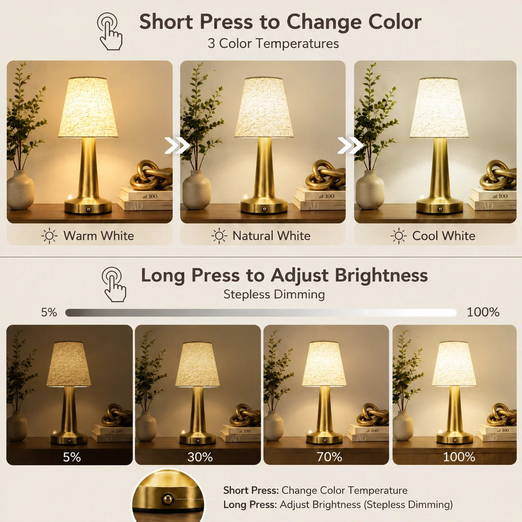 Lampe de chevet taupe