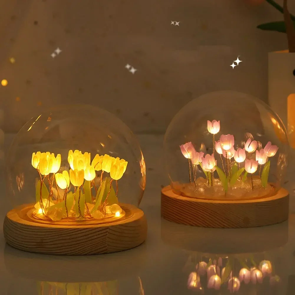 Lampe de chevet tulipe à poser