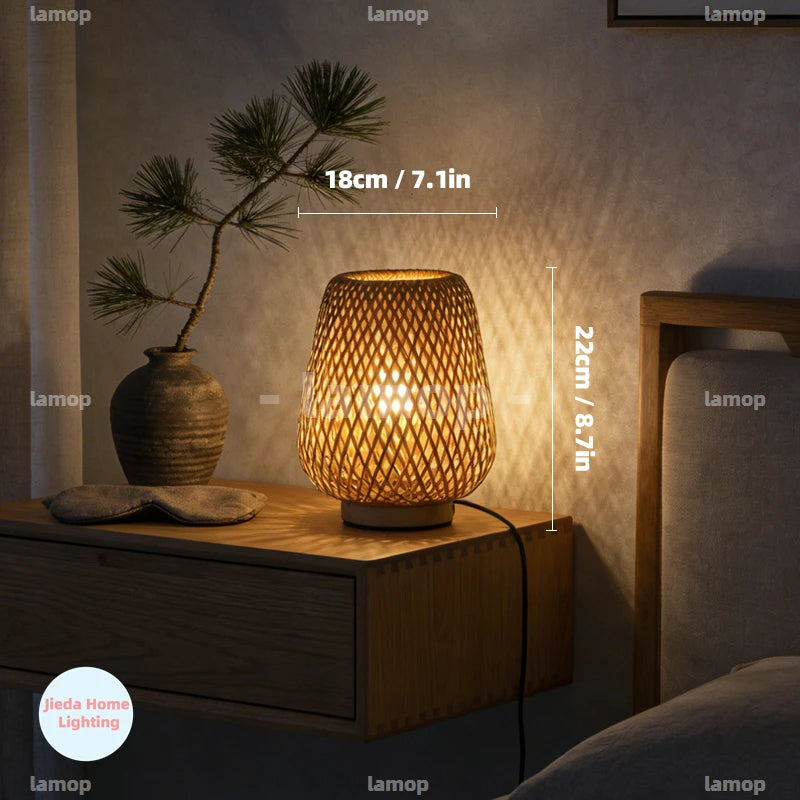 Lampe de chevet bambo