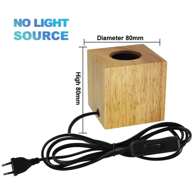Lampe de chevet en bois