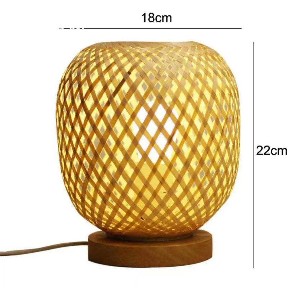 Lampe de chevet cannage