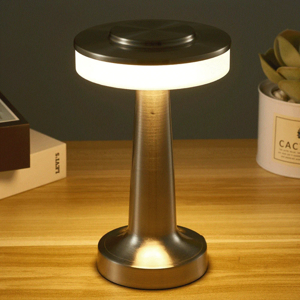 Lampe de chevet argenté
