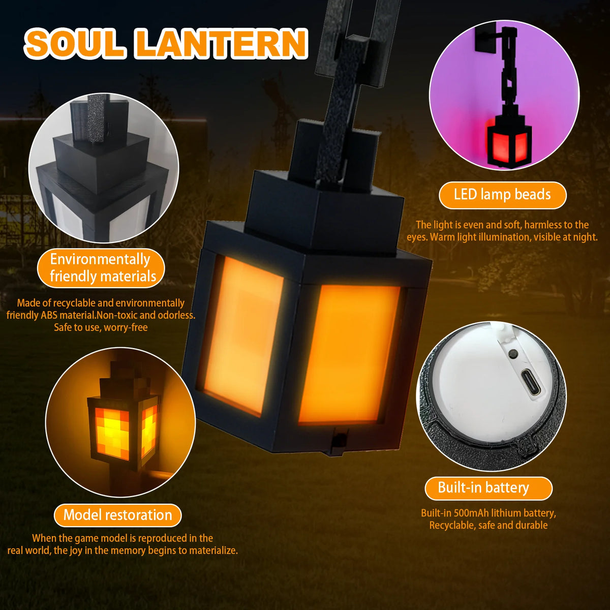 Lampe de chevet mnecraft