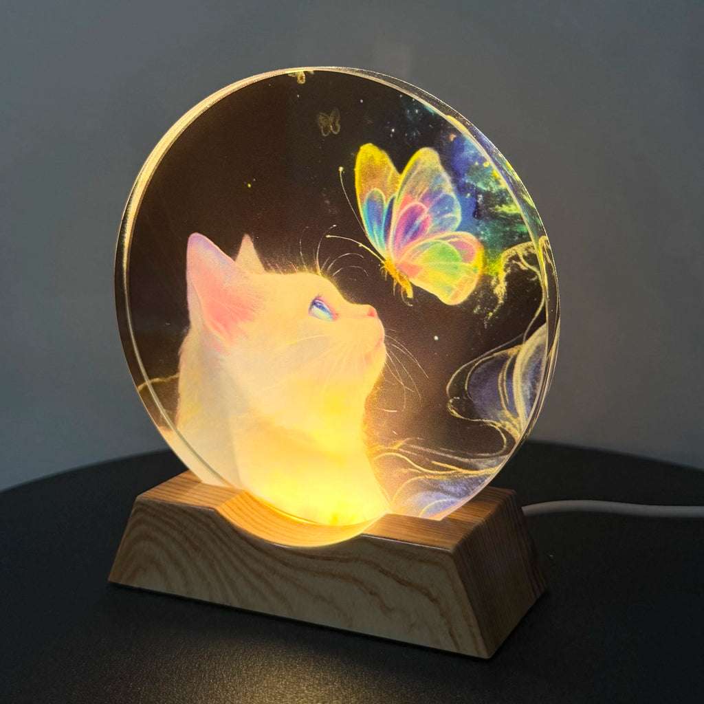 Lampe de chevet en verre