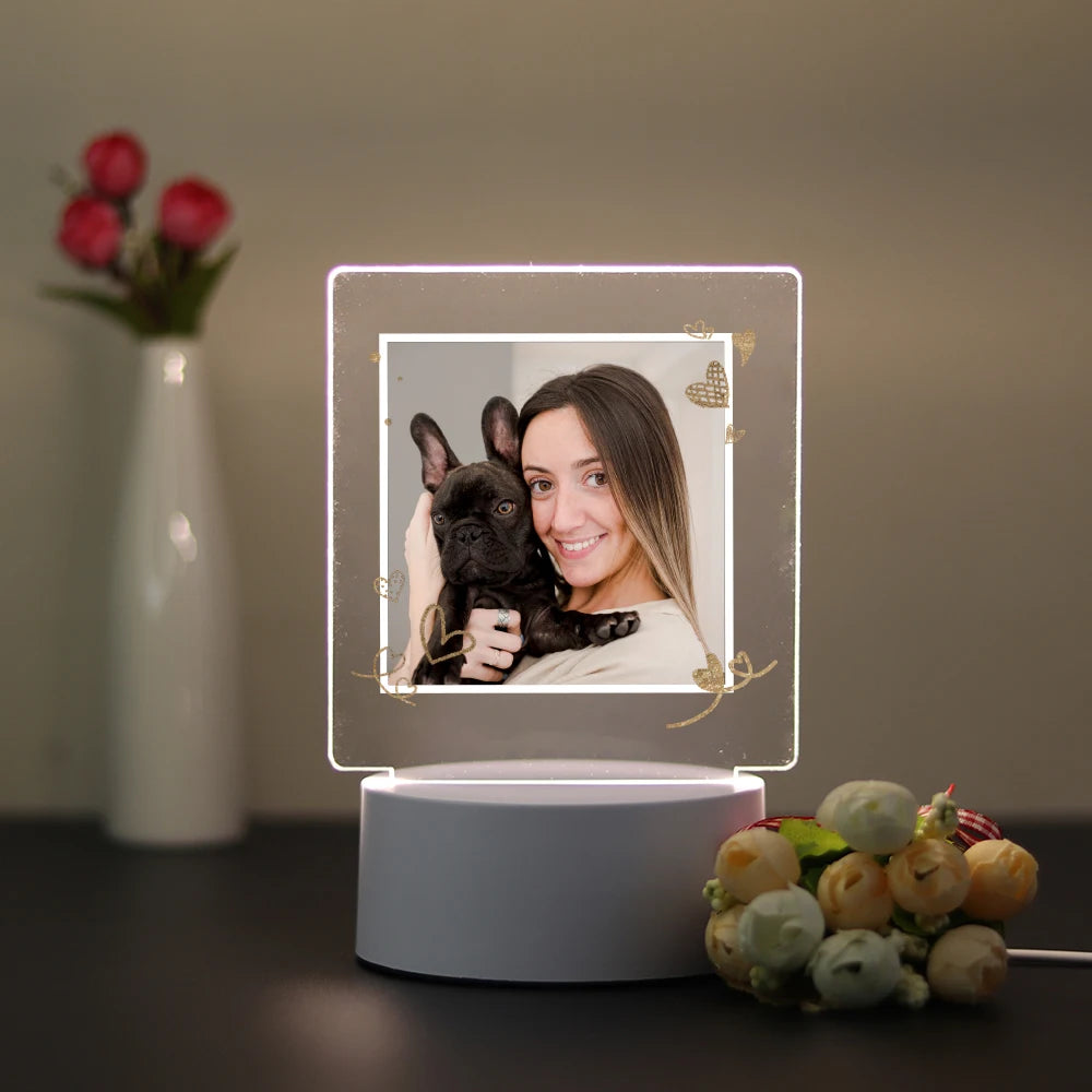 Lampe de chevet personnalisée photo