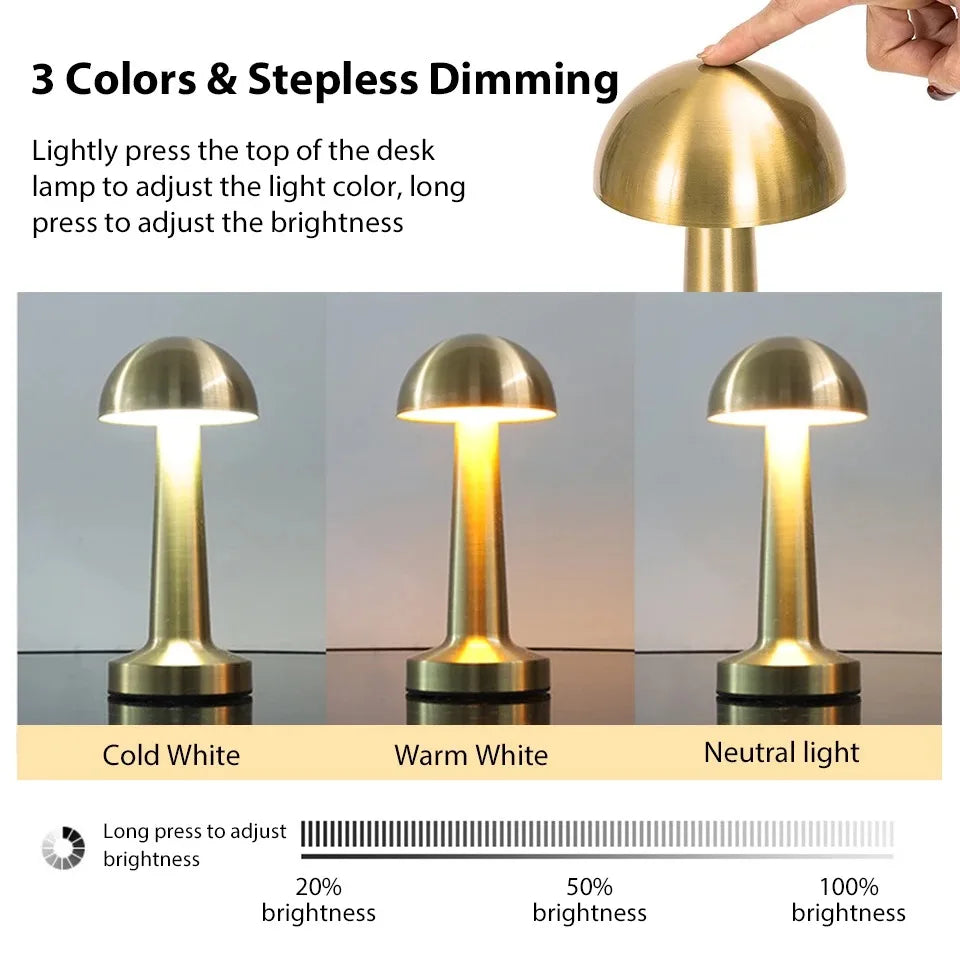 Lampe de chevet chrome