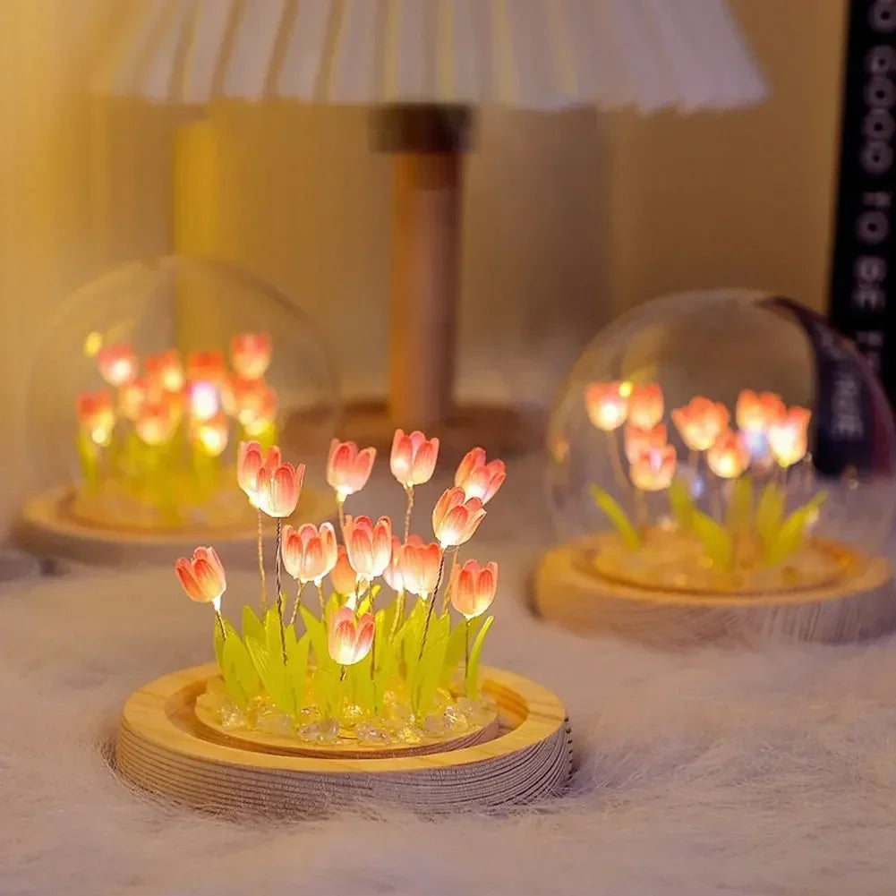 Lampe de chevet tulipe à poser