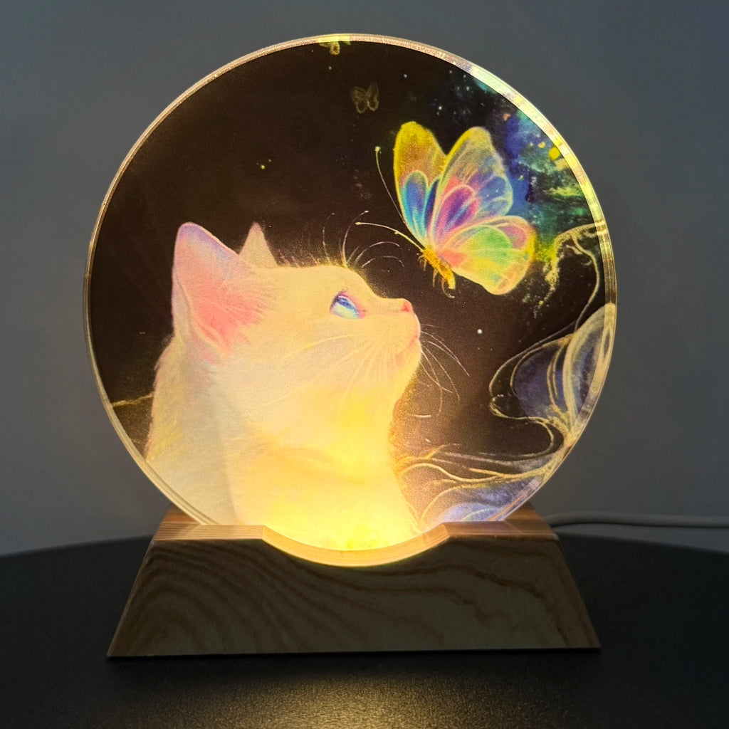 Lampe de chevet en verre