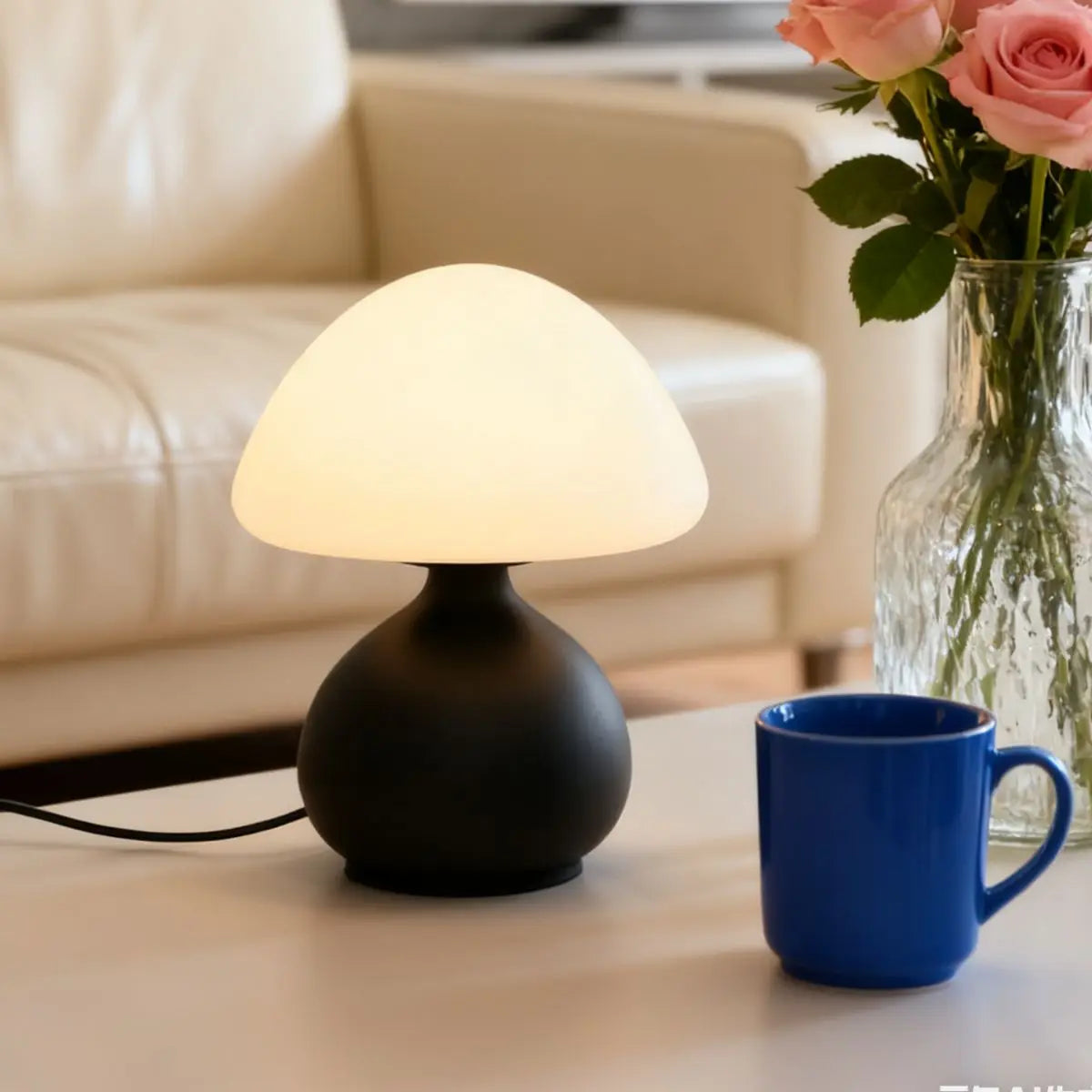 Lampe de chevet bois blanc