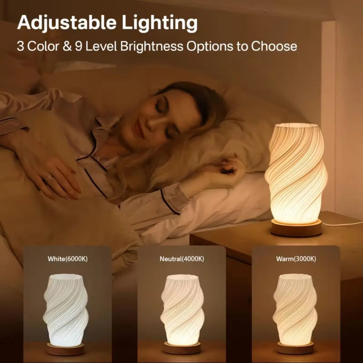 Lampe de chevet beige