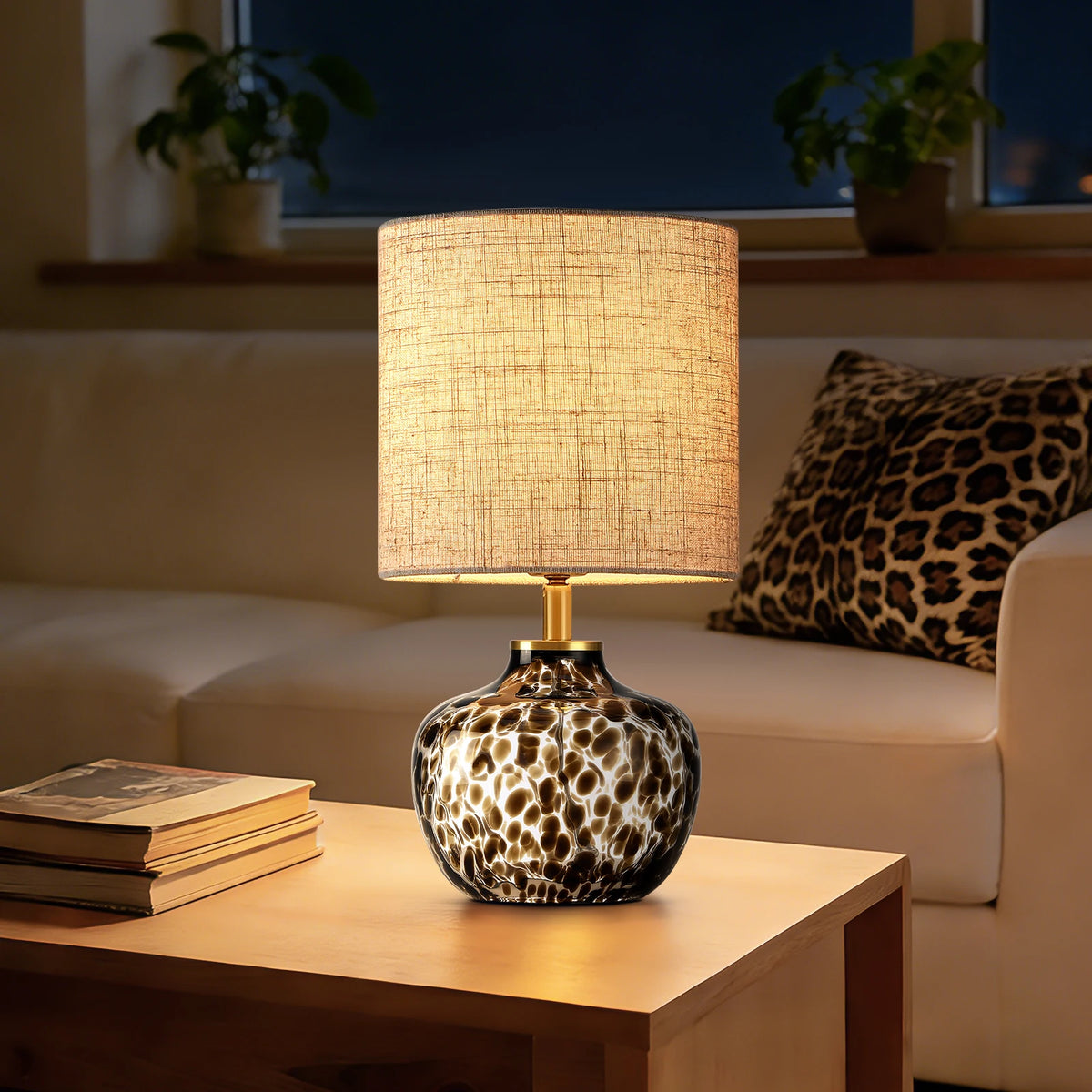 Lampe de chevet léopard