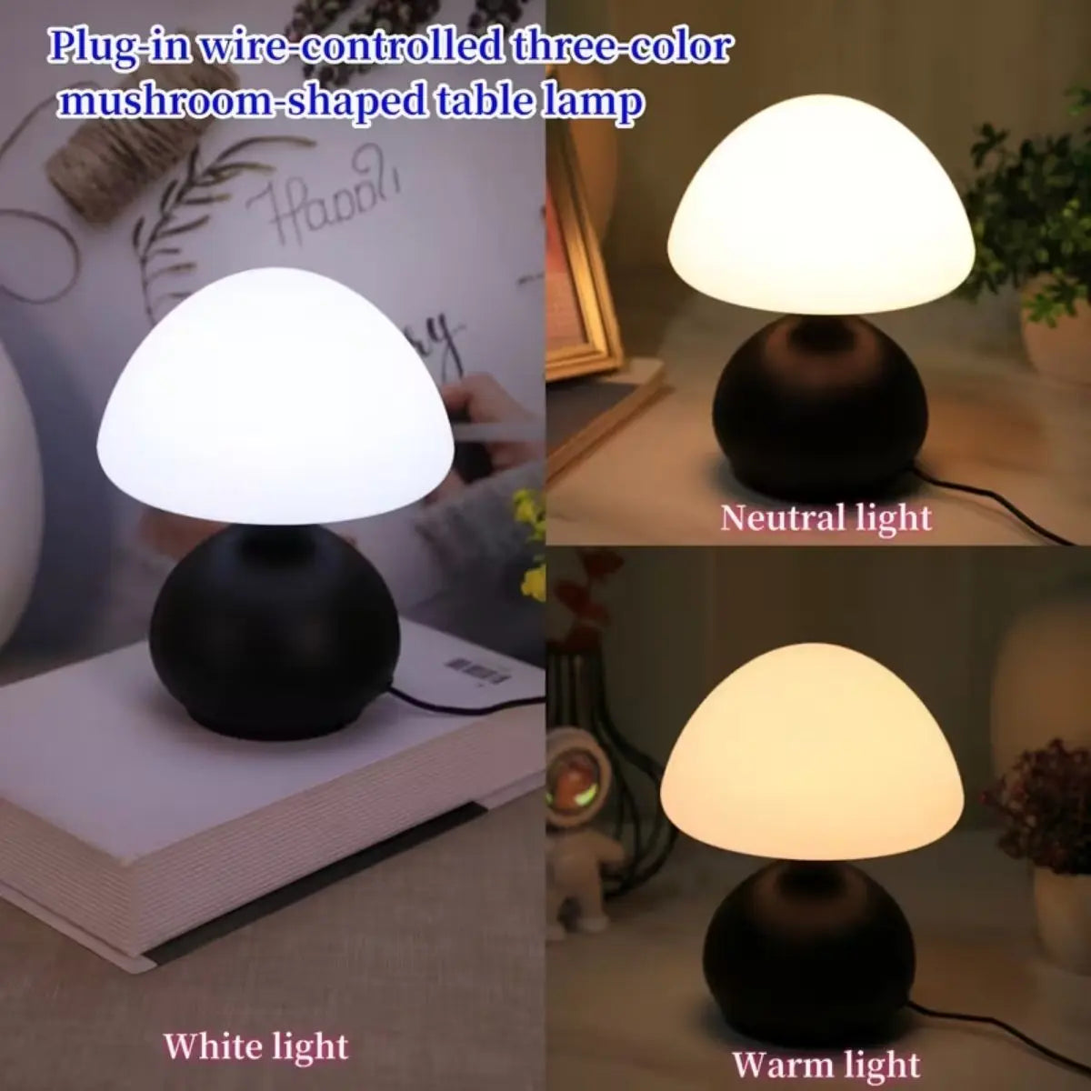 Lampe de chevet bois blanc