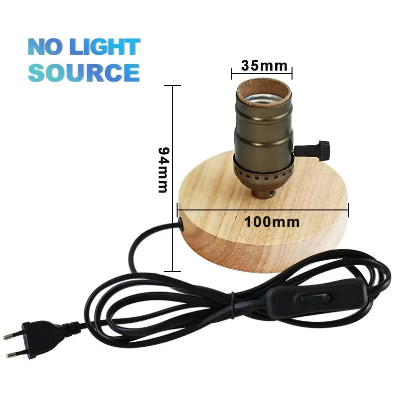 Lampe de chevet en bois